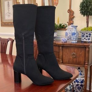 NYDJ black denim type Fabric Tivi Boot!  Brand New!